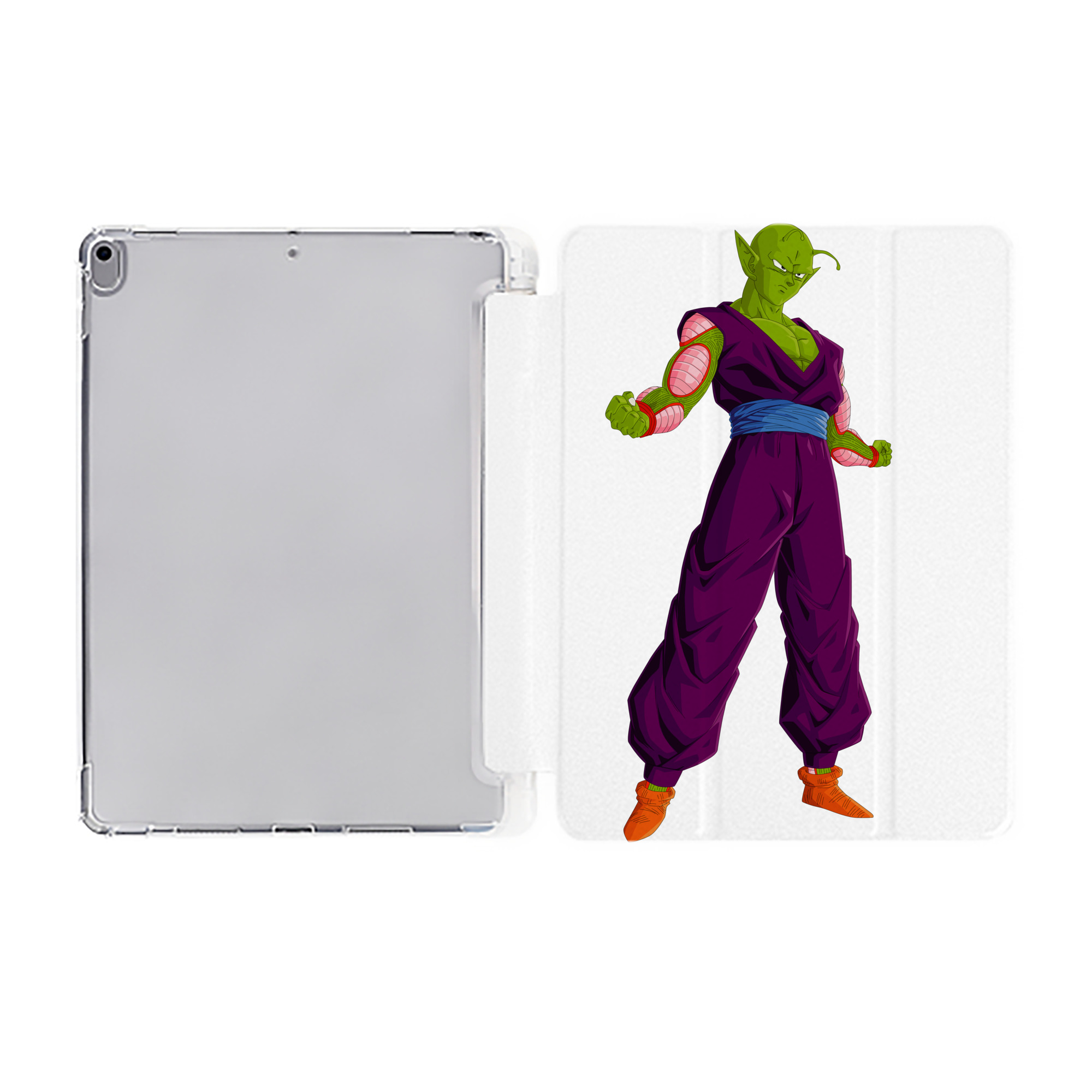 （画像用） ドラゴンボール ピッコロ DRAGON BALL Piccolo IPad ケース ペン収納付き 三つ折りスタンド PUレザー×シリコン 対応機種9.5/10.5/10.9インチ